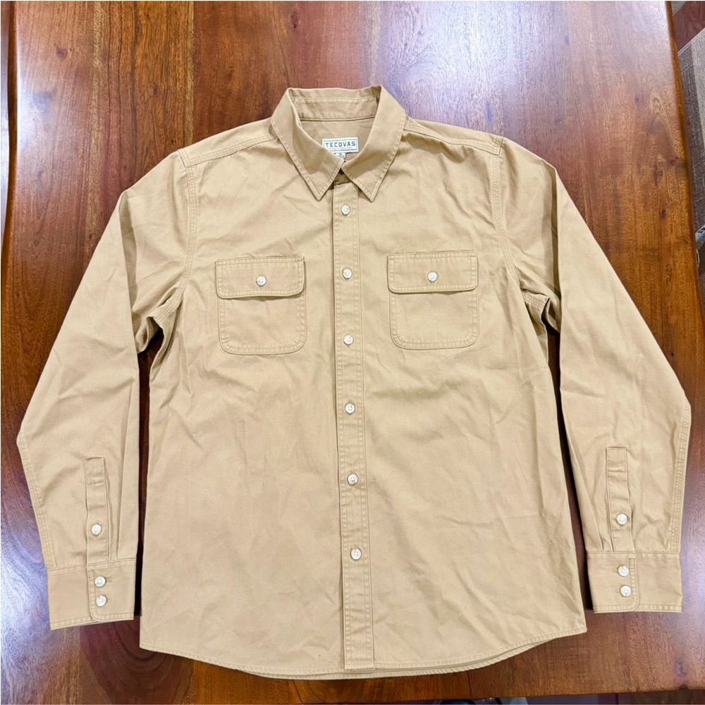 Tecovas Tan 100% Cotton Casual Western Button Down